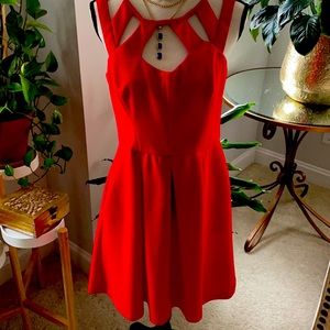 VINTAGE, Betsey Johnson size 10 red cut out dress! “WORN ONCE!”